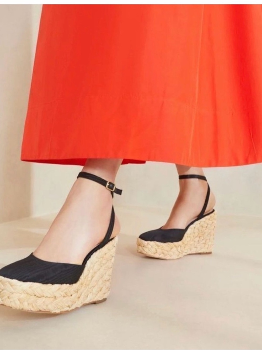 Loeffler Randall NWT Tallulah Black Espadrille Wedge